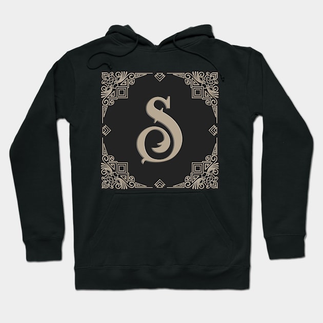 S Monogram Initial Letter Hoodie by letnothingstopyou